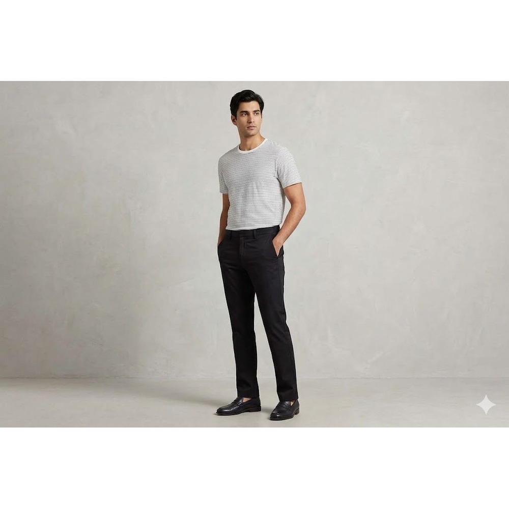 Amazon‎ Essentials Chino Pants Mens 32 Black Classic Fit Straight Leg Trousers